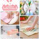 Oudain 6 Pcs Easter Kitchen Towels Happy Easter Bunny Eggs Cute Rabbits Dish Towels for Kitchen Drying Bathroom Housewarming Gifts Home Hand Towel Decoration 23.6 x 11.8 Inches