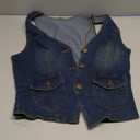 Waistcoat, tank top, button up v neck corset vest, jeans retro vest, Small