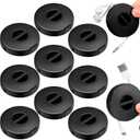 Copkim 9 Pcs Winder Retractable Charging Cord Winder Flexible Charging Cord Organizer Black Portable Charger Management Headphone Earbud Cable Organizer for USB Travel Organization Storage