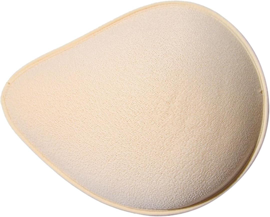 Mastectomy Breast Forms,Foam Latex Spiral Breast Prosthesis for Mastectomy Bra Breathable Breast Insert Pads(1 Piece) (Medium, Right-beige)