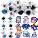 Pasimy 36 Sets Valentines Toys with Cards for Classroom Outer Space Tumbler Bulk Mini Astronaut Exchange Gifts Novelty Planets Solar System Party Favors for School Prizes Birthday Bag Filler Stuffer