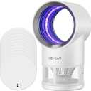 Fruit Fly Trap for Indoors, White Bug Zapper Indoor with Suction & Timer | Uv Light Lures Fruit Flies/Gnats, Timer 6/12hrs, Plug in Fly Trap with Suction, Kid & Pet Applicable, Low Noise, 10 refills