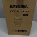 9 oz Clear Plastic Cups, 500 Count Bulk Disposable Tumbler with Heat Resistance, PP Clear Plastic Cups for Party, Cold Coffee, Soda, Juice (9oz 500count)