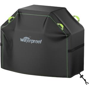 Grill Cover, 65 inch BBQ Grill Cover for Outdoor Grill, 420D Waterproof Fabric, UV & Fade Resistant, All-Weather Barbecue Gas Grill Cover with Handles, Straps & Adjustable Drawstring
