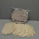 13PCS Interchangeable Seasonal Welcome Sign for Front Door, 12 Inch Rustic Round Wood Door Decorations Hanging Outdoor, Farmhouse Home Wall Porch Signs for Spring Summer Fall Christmas All Seasons