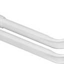 Adjustable Double Curtain Rod with 2.5 and 3.5 Inch Projection - 48-86 Inches, White Finish, Includes Mounting Hardware - 2 Pack