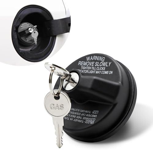YUPIKJI Locking Gas Cap, Gas Cap Lock, Lock Fuel Cap with 2 Keys, Automotive Accessories Anti-theft Fuel Tank Cover Compatible with Toyota Honda Chevy GMC, Replaces OEM# 10504, 77300-47020