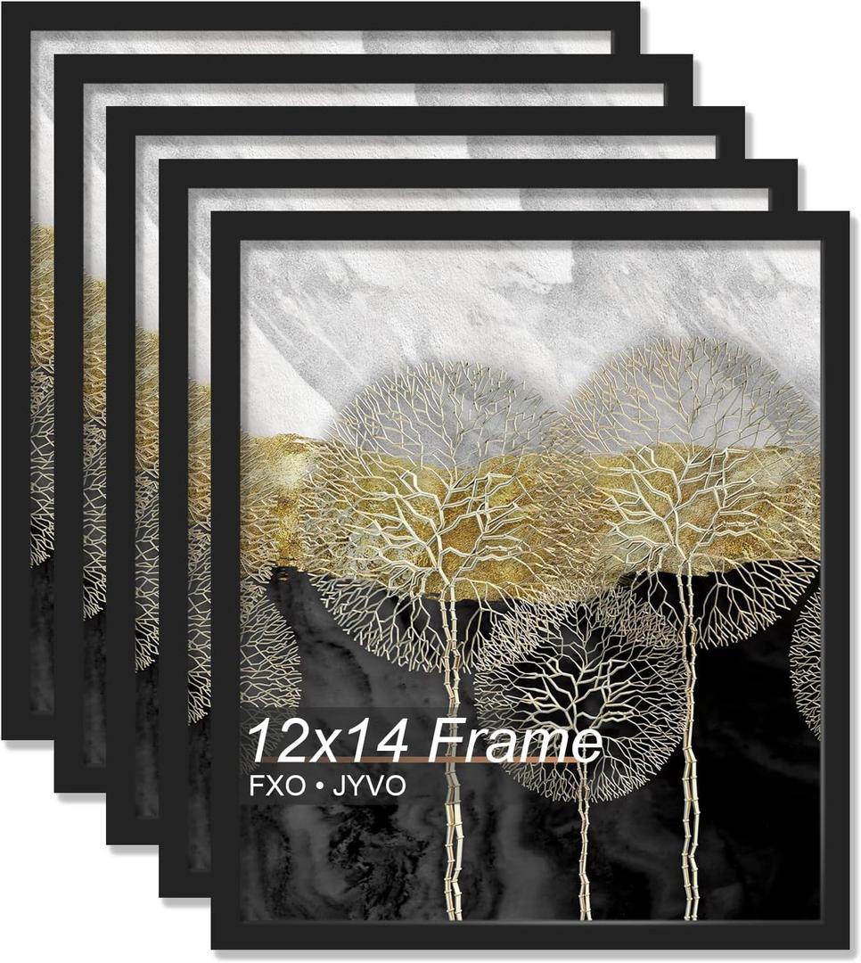 12x14 Picture Frame Set of 5 for Photo Poster Horizontally/Vertically