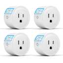 YNF Smart Plug, WiFi Smart Plugs That Work with Alexa and Google Home, Compatible with SmartThings, Smart Outlet with Smart Life App Remote Control, Timer Function, 2.4GHz Wi-Fi & Bluetooth (4 Pack)