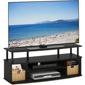 Furinno Jaya Large Entertainment Center Hold up to 55-in TV, Inches, Blackwood