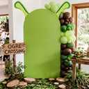 7.2ft Halloween Green Arch Backdrop Cover with 2 Lug Decorations