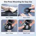 Miracase 3-in-1 Cell Phone Holders for Your Car, Universal Car Phone Holder Mount for Dashboard Air Vent Windshield Compatible with iPhone16 15 14 13 12 11 Pro Max Xs XR X, Galaxy Stripe