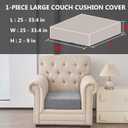 Waterproof Couch Cushion Covers for Pets Washable Sofa Seat Covers | Non Slip,Stretch Jacquard Fabric,Pet Hair & Scratch Protection,Easy Installation,Furniture Protector,Sectional,1 Piece Large