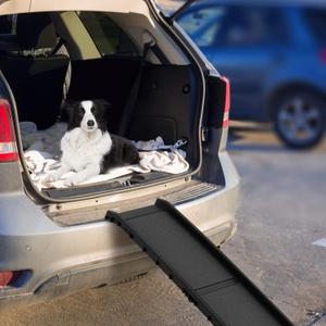 Dog Ramp - Folding, Nonslip Pet Ramp for Dogs to Get into Cars, Trucks, SUVs, or RVs - Portable Pet Ramps with Raised Side by PETMAKER, 61"L x 15.5"W x 5.5"H,(Black) Dog Ramp - Folding, Nonslip Pet Ramp for Dogs to Get into Cars, Trucks, SUVs, or RVs - Portable Pet Ramps with Raised Side by PETMAKER, 61"L x 15.5"W x 5.5"H,(Black)