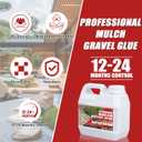 Mulch & Gravel Glue 64 Oz, Concentrated Rock Glue for Landscaping, Powerfully Locks Rock Gravel Bark and Other Coverings, Last up to 2 Years (64 oz)