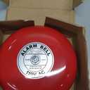 Electric Round Alarm Bell, Security Fire Alarm with Solid Aluminum Base, 150mm / 5.9in (AC110V)