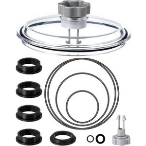 SF80110-1 Leaf Trap Cover Lid with O-Rings & Valve Sand Filter Pump Seal Gasket Parts Compatible with 12 Inch Sand Filter Pump (Pump Flow Rate: 2, 100 GPH) NOT Fit for 14 & 16 Inch