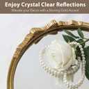 Round Gold Mirror - Modern Wall Mounted Mirror with a Bow Design: 28"x28" Large Matt Gold Antique Wall Decor - Elegant Clean Ornate for Entryway/Fireplace/Bathroom/Hallway