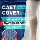 100% Waterproof Cast Covers for Shower Leg - Tight Seal - Reusable Adult Full Leg Cast Protector with Non-Slip Bottom - Knee, Ankle, Foot - Post Surgery Bandage & Dressing Bag for Wounds & Burns, Size: Full Leg