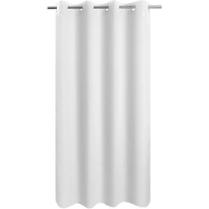 River Dream Stall Size Fabric Shower Curtain No Hooks or Liner Needed - Soft Shower Stall Curtain 54" x 78" Hotel Grade, Waterproof & Machine Washable, White, 54x80