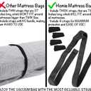 Mattress Vacuum Bag for Moving, Vacuum Seal Mattress Bag for Memory Foam or Inner Spring Mattresses, Compression and Storage for Returns, Leakproof Valve and Double Zip Seal (King)