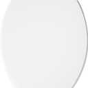 BEMIS 175 Commercial Open Front Plastic Toilet Seat, Heavy Duty Industrial Seat with Lid, Elongated, White