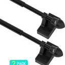 Magnetic Curtain Rods for Metal DoorsNo tools required,Multi-Use Adjustable Appliance for Windows Iron Steel Places09-16 Inch2 Pack,Black