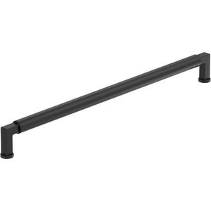 Amerock 12-5/8" Balon Matte Black Drawer Pull | 12-5/8 inch (320mm) Center-to-Center Mounting Distance and 13-3/16 inches Overall Length, Durable Zinc Cabinet Hardware