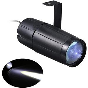 Lixada Pinspot Light 10W LED Spot Stage Lights Mini Beam Track Lighting Fixture for Family Party Home Decoration Bar Club Pub DJ Show Concert Wedding - White