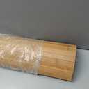 Natural Bamboo Wall Panel for Interior Wall Decor, Pole Wrap Wainscoting Paneling, Eco-Friendly Wall Panels Interior Decor for Living Room, Kitchen Island, Ceiling 48" H x 96" L, Light-carbonized