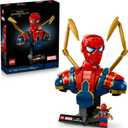 LEGO Marvel Iron Spider-Man Bust Collectible - Building Kit for Adults, Ages 18+ - Includes Iron Spider-Man Minifigure - Collectible Model for Super Hero Fans - Gift for Men and Women - 76326