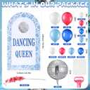 214 Pcs Dancing Queen Decoration Balloons Banner Artificial Bougainvillea for Bachelorette 70s Disco Wedding Bridal Shower Sparkly Party(Dancing Party)