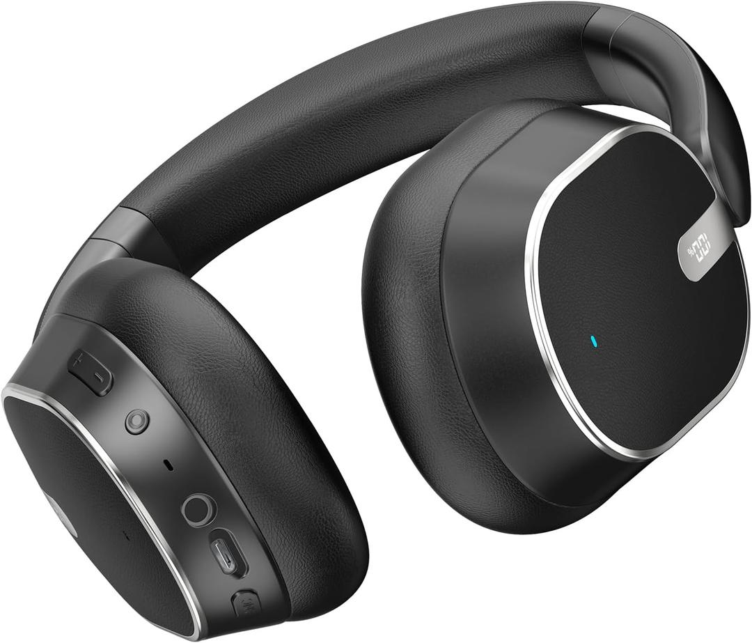 TONEMAC H2 Wireless Headphones,Over Ear Bluetooth Headphones,50H Playtime,Wireless Headset with Mic,Foldable Lightweight Bluetooth Headset with Deep Bass,HiFi Stereo Sound for Travel Work Smartphone