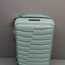 22×14×9 Airline Approved Carry On Luggage with Front Open Pocket Expandable, Spinner Wheels, ABS+PC Hardshell Small 20inch Suitcase with Protective Cover and Luggage Tag, Mint Green 3 sustainability features