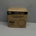 JOLLY CHEF Compostable Heavy Duty Plates   [ ] Eco-Friendly Disposable Paper Plates Made of Bagasse Biodegradable Bulk for Party Dinner Sugarcane Thanksgiving Day (Natural)