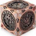 Spinner DND Dice Cube, DNDND 7-in-1 Spinning Dice Set with Gift Box for Dungeons and Dragons D&D Tabaltop Ideal Collector's Gift for Dungeon Masters (Copper)