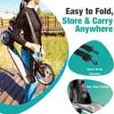 Big Wheels Kick Scooter for Kids Ages 6+, Teens and Adults, Max Load 300 LBS, Foldable - 2-Wheel Commuter Adult Scooters with Hand Brake & Shock Absorption, Adjustable Handlebar, Bearing ABEC9