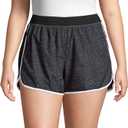 Just My Size Women's Active Plus-Size Woven Running Shorts, Moisture-Wicking Shorts, 4" (1X, Spot on Grey)