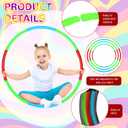 Sratte 6 Pcs Exercise Hoop Detachable Adjustable Plastic Hoops Snap Together Toy Ring Color Playground Toys for Girls and Boys Party Games, Sports, Exercise, Dog Training(28 Inch,Red,Green,Blue)