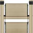 Step Ladder 2-Step Champagne Gold Finish Aluminum Folding Step Ladders,Anti-Slip Max 330 lbs