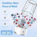 Electric Fruit and Vegetable Washer Machine, Fruit Cleaner Spinner Machine with OH-ion Purification Technology, Suitable for Small Fruits Such as Blueberries, Cherry Tomatoes, and Raspberries