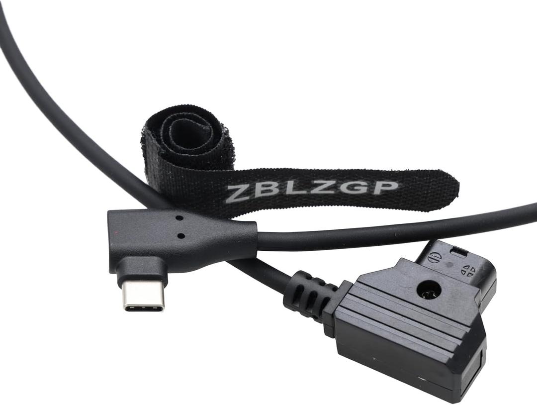 USB C Phone Tablet Device Type C to D Tap Power Supply Cable for Camera (Elbow Type-C)