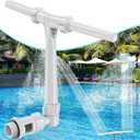 [Patent Pending] 2025 Upgrade Pool Fountain - Dual Spray Water Fountains for Above Ground/Inground Pools, 2-in-1 Adjustable Waterfall Pool Sprinkler Fountain