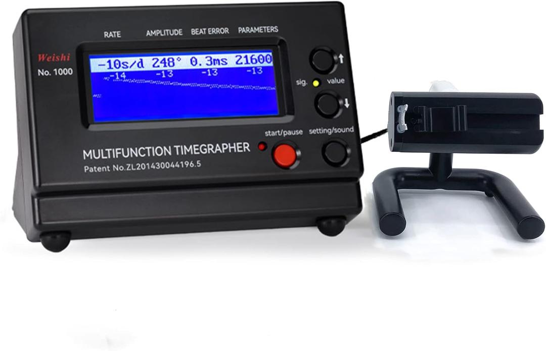 Watch Tester Timegrapher No.1000, Watch Timing Machine Calabration for Mechanical Watches (Black)