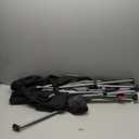 WEJOY 2-in-1 Reclining Camping Chair with Footrest for Adults Folding Lounge Chair with Adjustable Backrest Lightweight Camping Chairs Heavy Duty Camp Chairs for Outdoor (Black Grey)