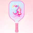 Kids Pickleball Paddles, Cute Pickleball Paddle with Small Grip, Lightweight Pickleball Rackets, Honeycomb Core, Fiberglass Pickleball Paddle Set for Children 4-11 Years Old, Child-Size (Pink)