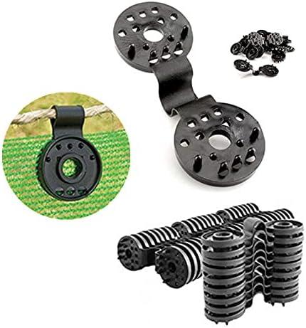 Shade Net Clip - Shade Cloth Plastic Clips Garden Tools Accessories Grommets Fabric Sunshade UV Resistant for Net, Mesh, Cover, Sunblock in Garden Backyard Greenhouse, Black (100PCS)