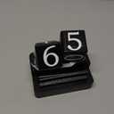 Wooden Block Calendar for Desk, Daily Desktop Perpetual Desk Calendar, Modern Farmhouse Aesthetic Desk Accessories for Home Office Decor, Teacher, Classroom, Reusable Yearly, Black