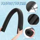Hollowfly 2 Pack Jumbo Pool Noodles Floating Pool Noodles Foam Tube Large Hollow Floating Training Device Swimming Craft Projects Padding Bumper (55 x 3.5 Inch,Black)