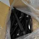 36 PCS Disposable Serving Utensils for Party - 12 Set Including Black Plastic Spoons, Tongs and Forks